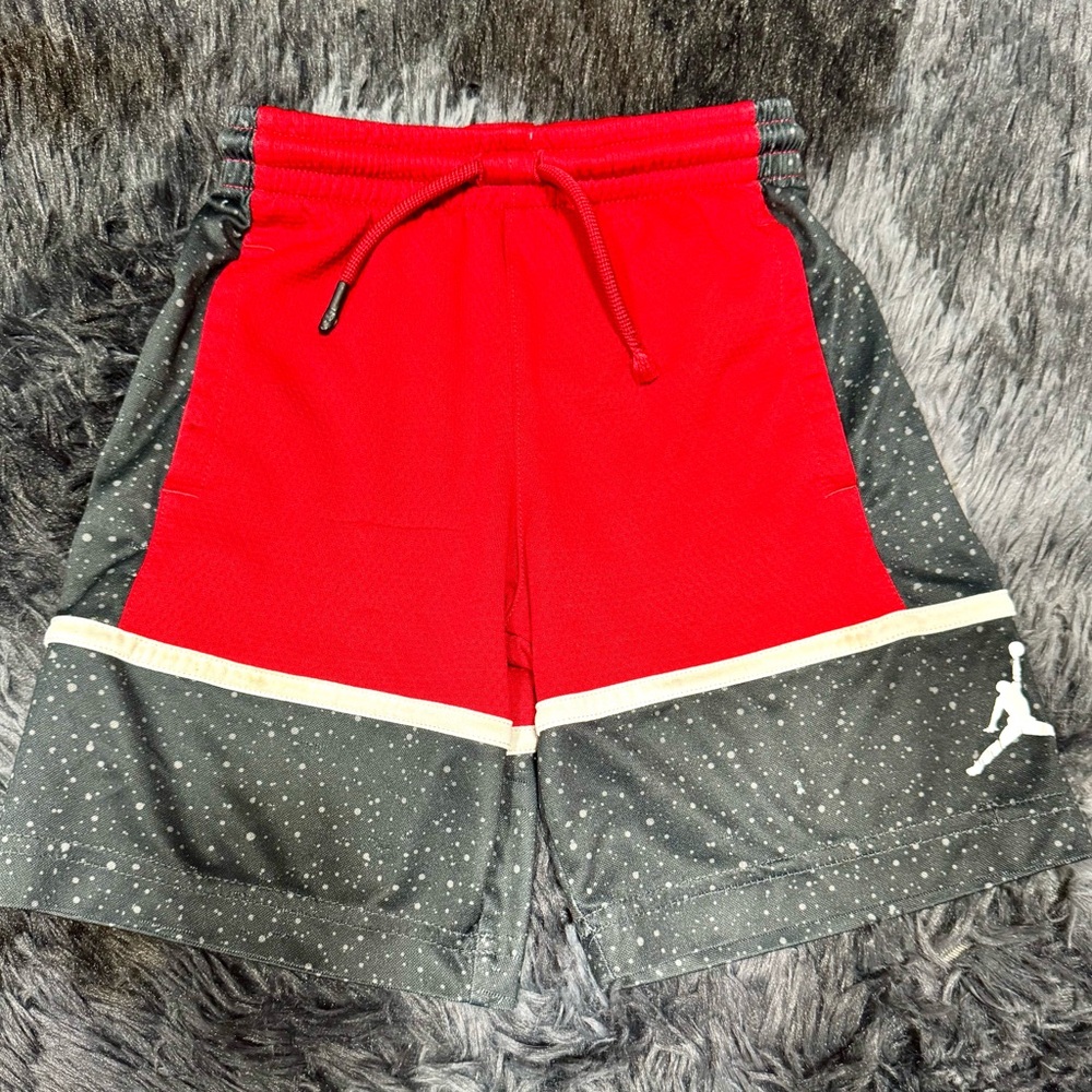 Red and Gray Athletic Shorts